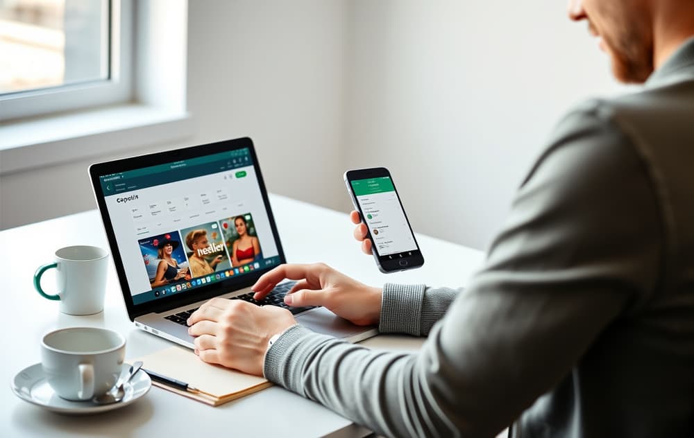 Norsk spiller som bruker Neteller-appen for å sette inn penger på et nettcasino.